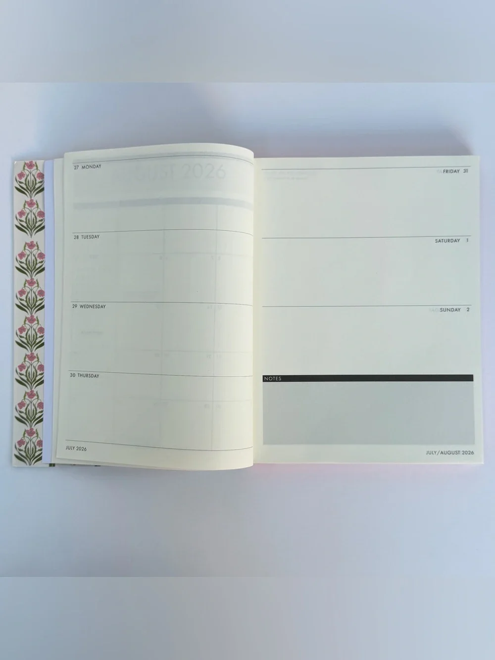 Punch Studio 17 months 2026-2027 Monthly Weekly Planner Journal (Block Stripes)